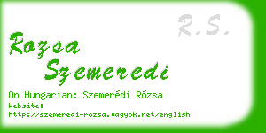 rozsa szemeredi business card